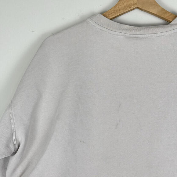 Scotch & Soda London Sweatshirt Size XL Beige Crewneck Embroidered Logo Cropped - Picture 6 of 8